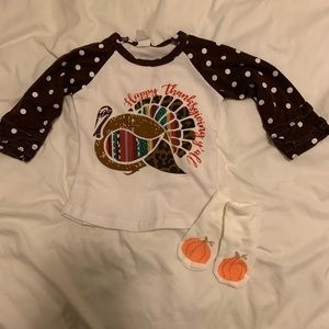 Baby girl 12 month Thanksgiving long sleeve